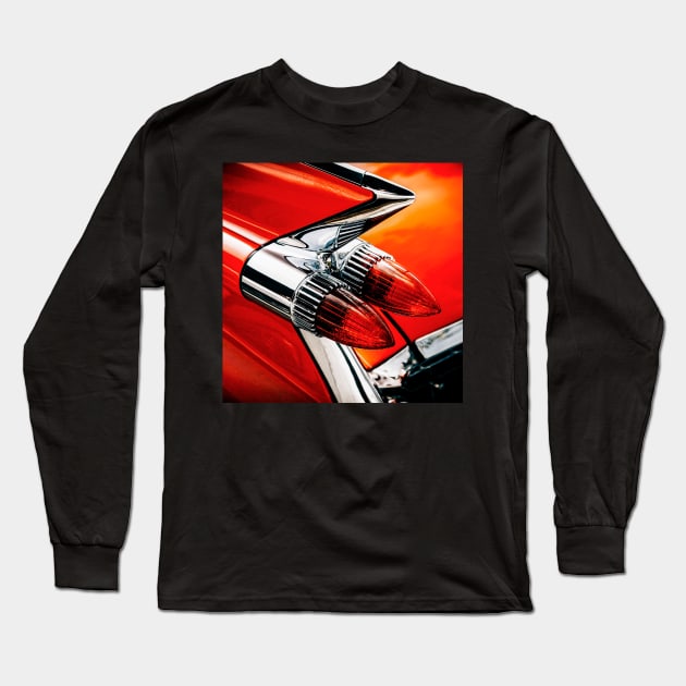 1959 Cadillac Long Sleeve T-Shirt by JonHerrera